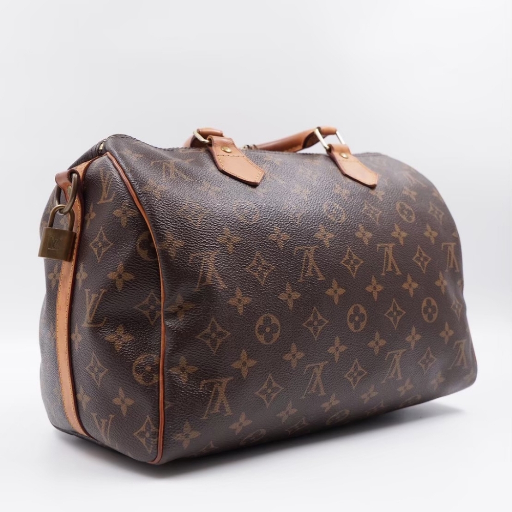 BX47 ❤️ Louis Vuitton Monogram Speedy Bandouliere 30 - Picture 5 of 16